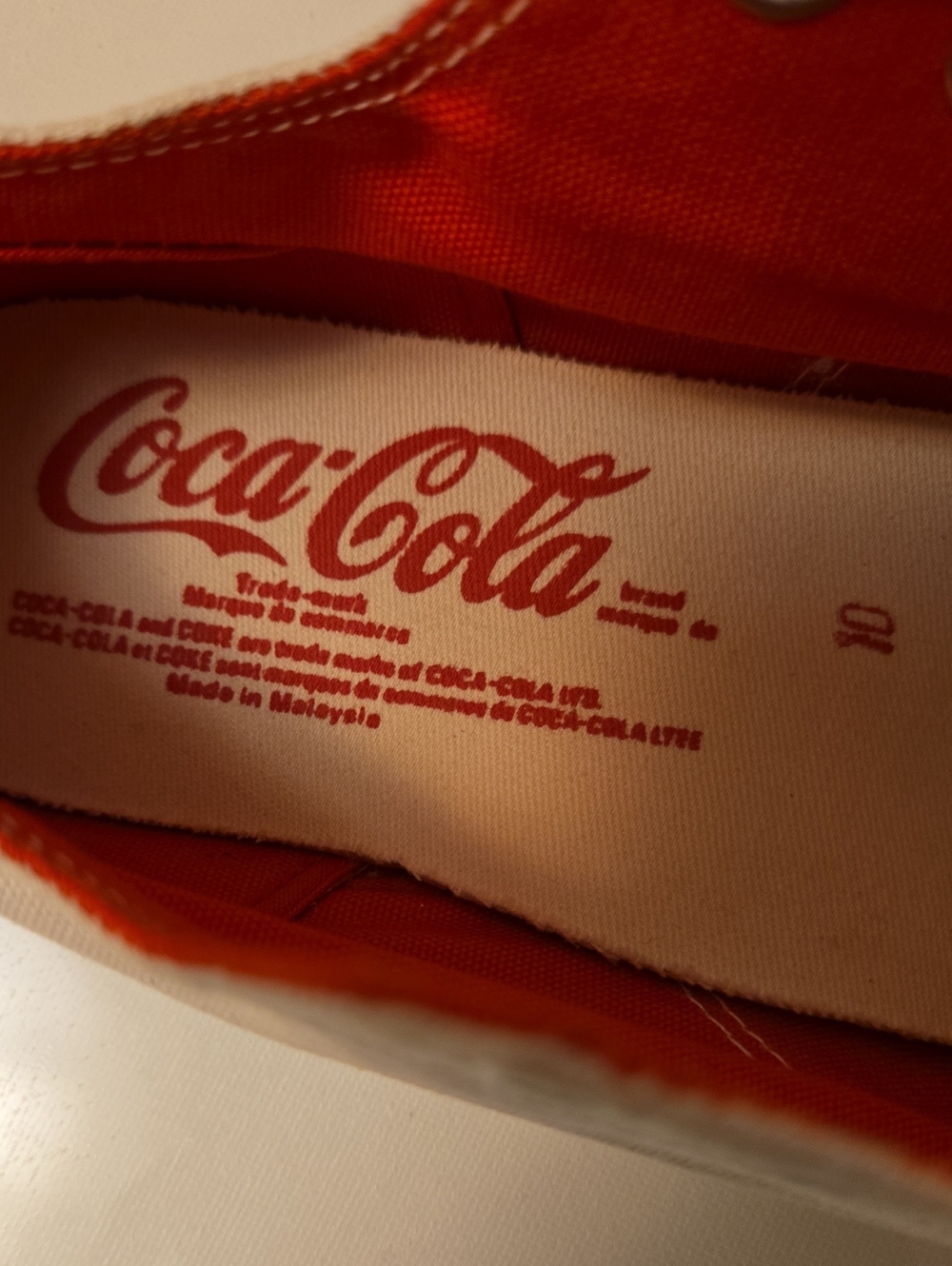 Coca Cola Coke Canvas Sneakers 10 Vintage 1980's - Picture 7 of 12